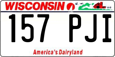 WI license plate 157PJI