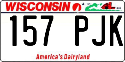 WI license plate 157PJK