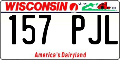 WI license plate 157PJL