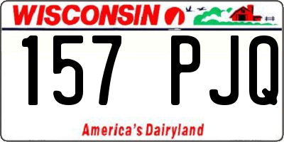 WI license plate 157PJQ
