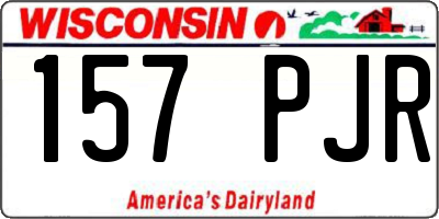 WI license plate 157PJR