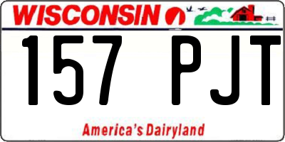 WI license plate 157PJT