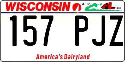 WI license plate 157PJZ