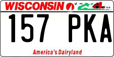 WI license plate 157PKA