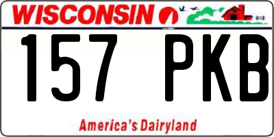 WI license plate 157PKB