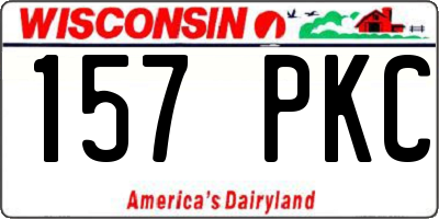 WI license plate 157PKC