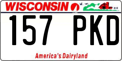 WI license plate 157PKD