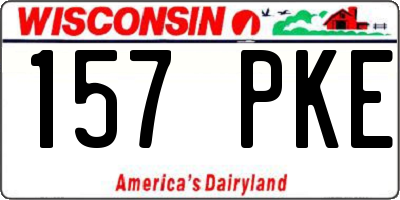 WI license plate 157PKE