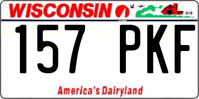 WI license plate 157PKF