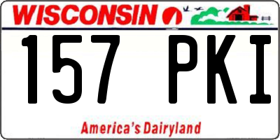 WI license plate 157PKI