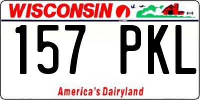WI license plate 157PKL