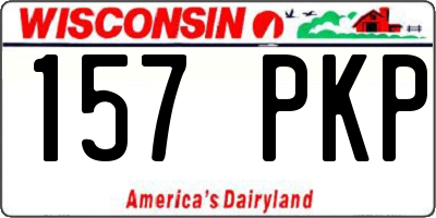 WI license plate 157PKP
