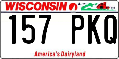 WI license plate 157PKQ