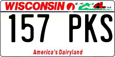WI license plate 157PKS