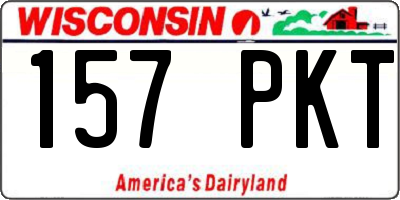 WI license plate 157PKT