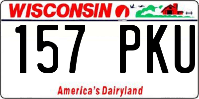 WI license plate 157PKU