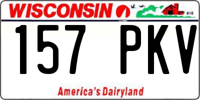 WI license plate 157PKV