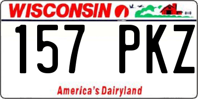 WI license plate 157PKZ