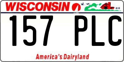 WI license plate 157PLC