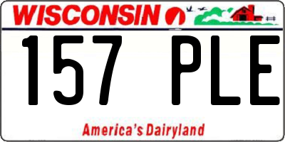 WI license plate 157PLE