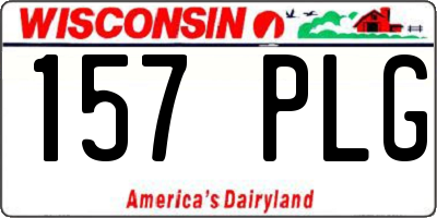 WI license plate 157PLG