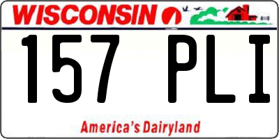 WI license plate 157PLI