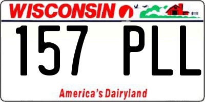 WI license plate 157PLL