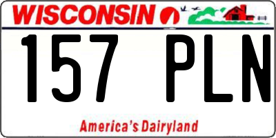 WI license plate 157PLN