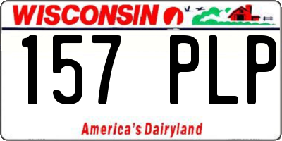 WI license plate 157PLP