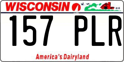 WI license plate 157PLR