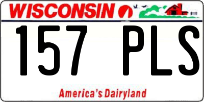 WI license plate 157PLS