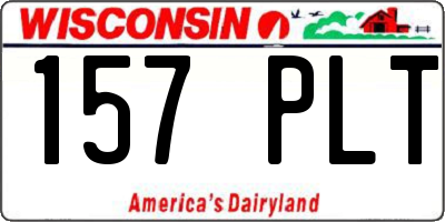WI license plate 157PLT