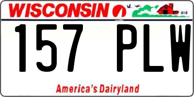 WI license plate 157PLW