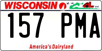 WI license plate 157PMA