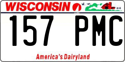 WI license plate 157PMC