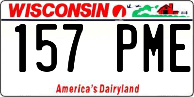 WI license plate 157PME