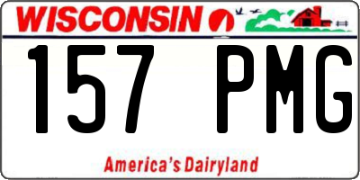 WI license plate 157PMG