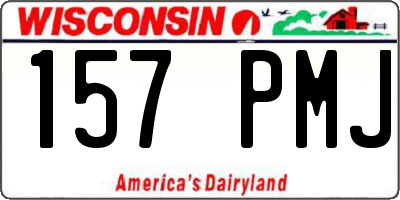 WI license plate 157PMJ