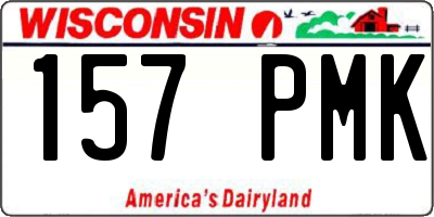 WI license plate 157PMK
