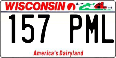 WI license plate 157PML