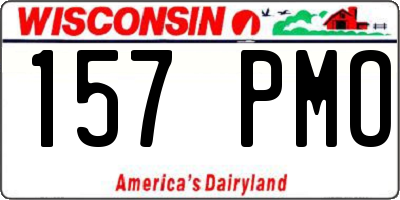 WI license plate 157PMO