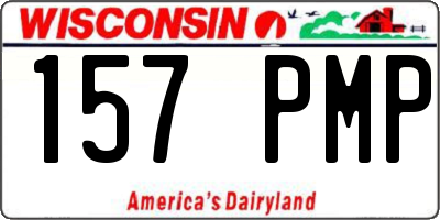 WI license plate 157PMP