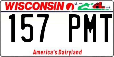 WI license plate 157PMT