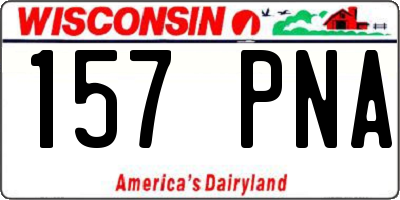 WI license plate 157PNA
