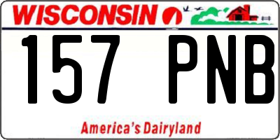 WI license plate 157PNB