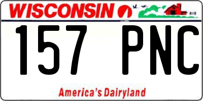 WI license plate 157PNC