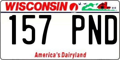 WI license plate 157PND