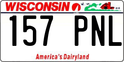 WI license plate 157PNL