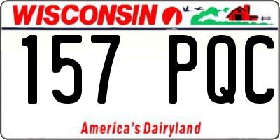 WI license plate 157PQC