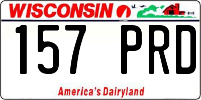 WI license plate 157PRD
